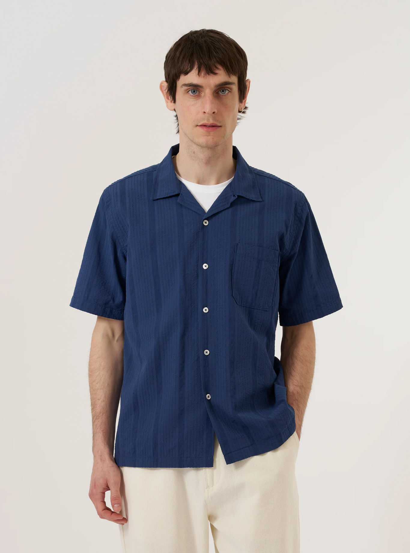 Universal Works - Road Shirt in Blue Maui Cotton