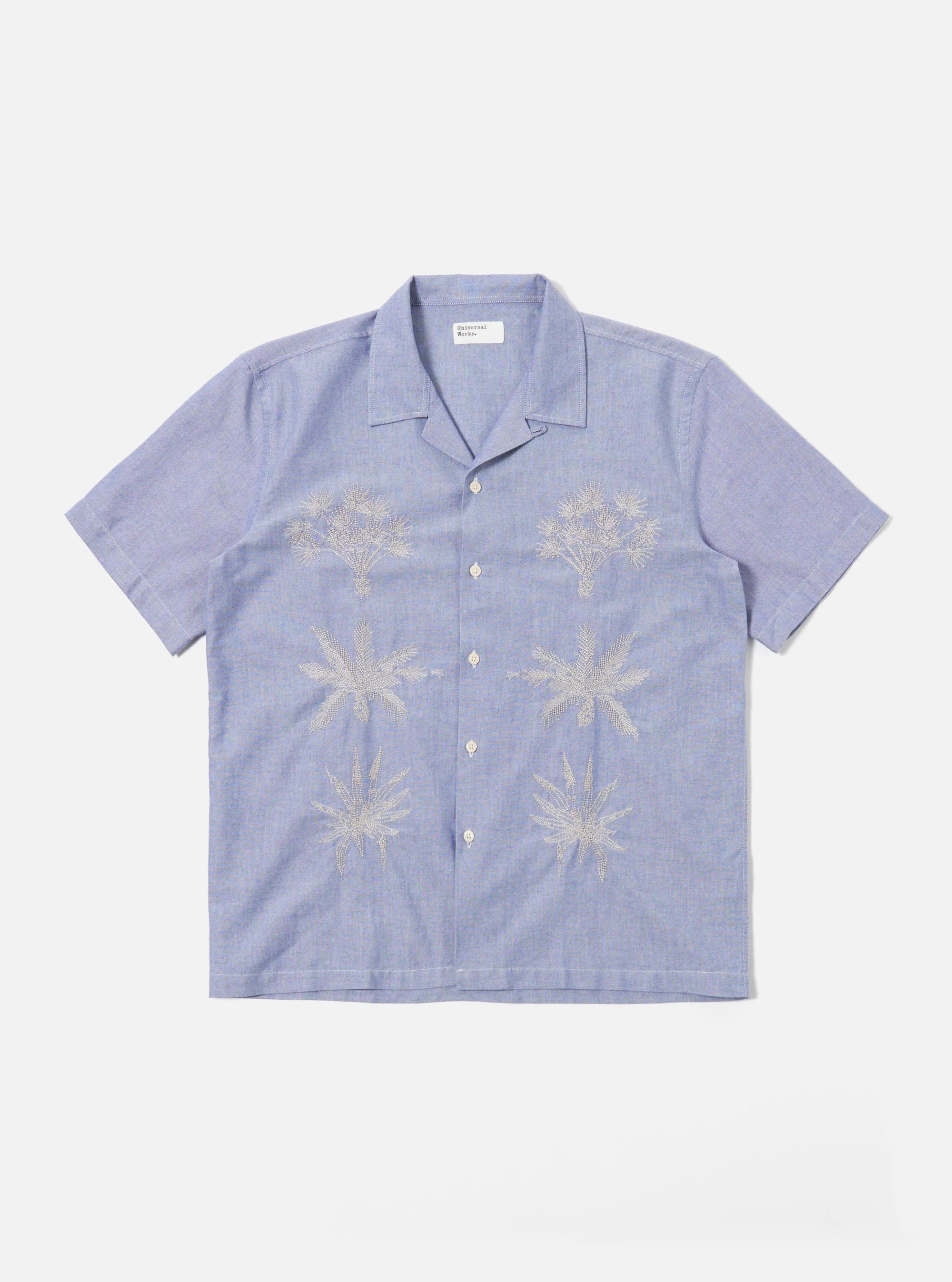 Universal Works - Road Trip Shirt in Blue Oxford Shirting