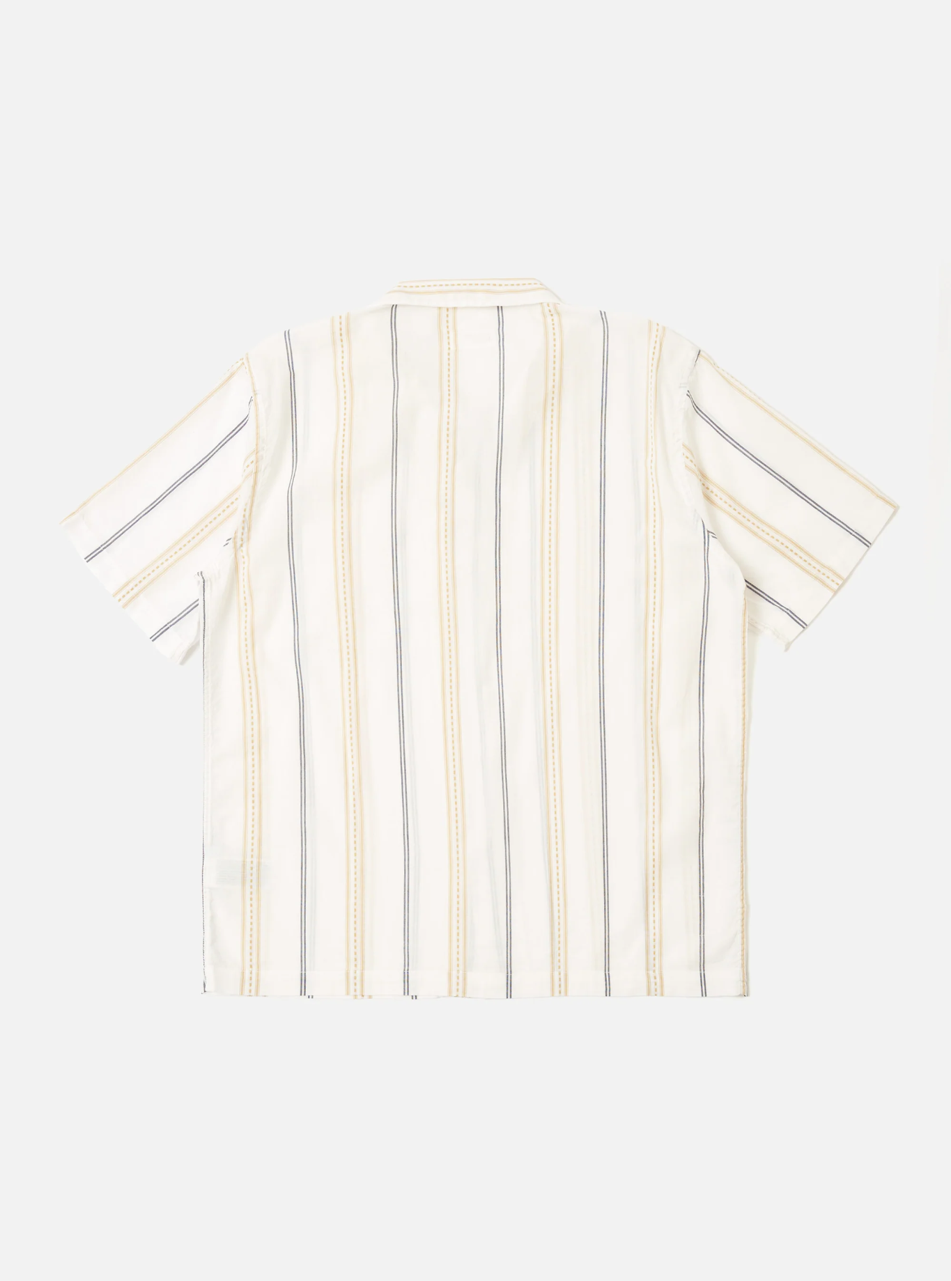 Universal Works - Road Shirt in Ecru/Navy/Sand Hendrix Stripe