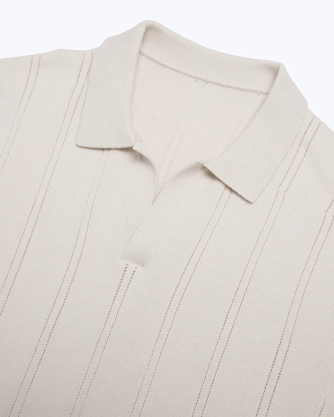 Alex Crane - Lolo Drop Needle Sweater Polo in Shell
