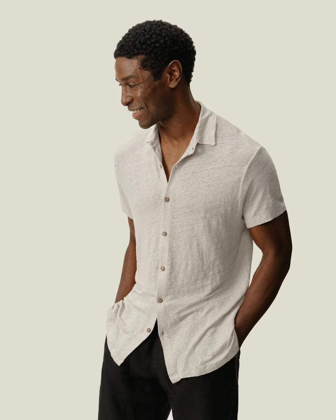 Alex Crane - Knit Ola Shirt in Bone