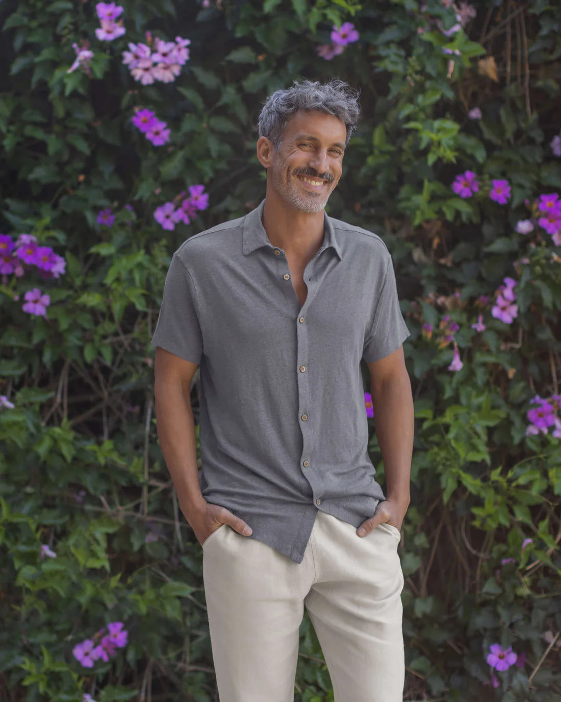 Alex Crane - Knit Ola Shirt in Slate