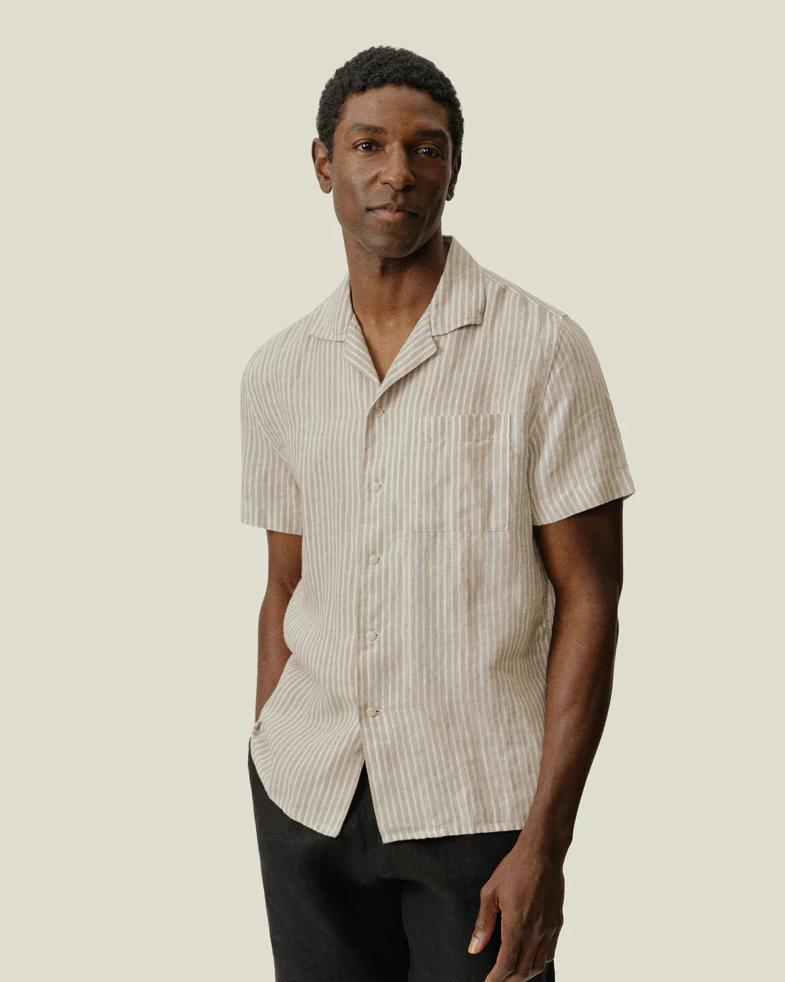 Alex Crane - Camp Shirt in Salt Lines