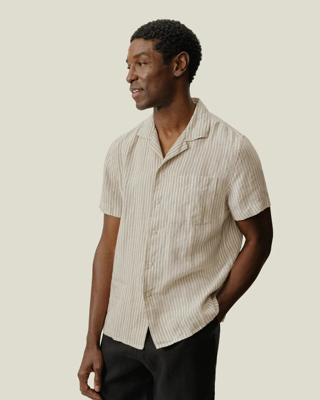 Alex Crane - Camp Shirt in Salt Lines