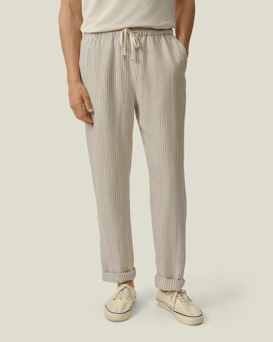 Alex Crane - Bo Pant in Salt Stripe