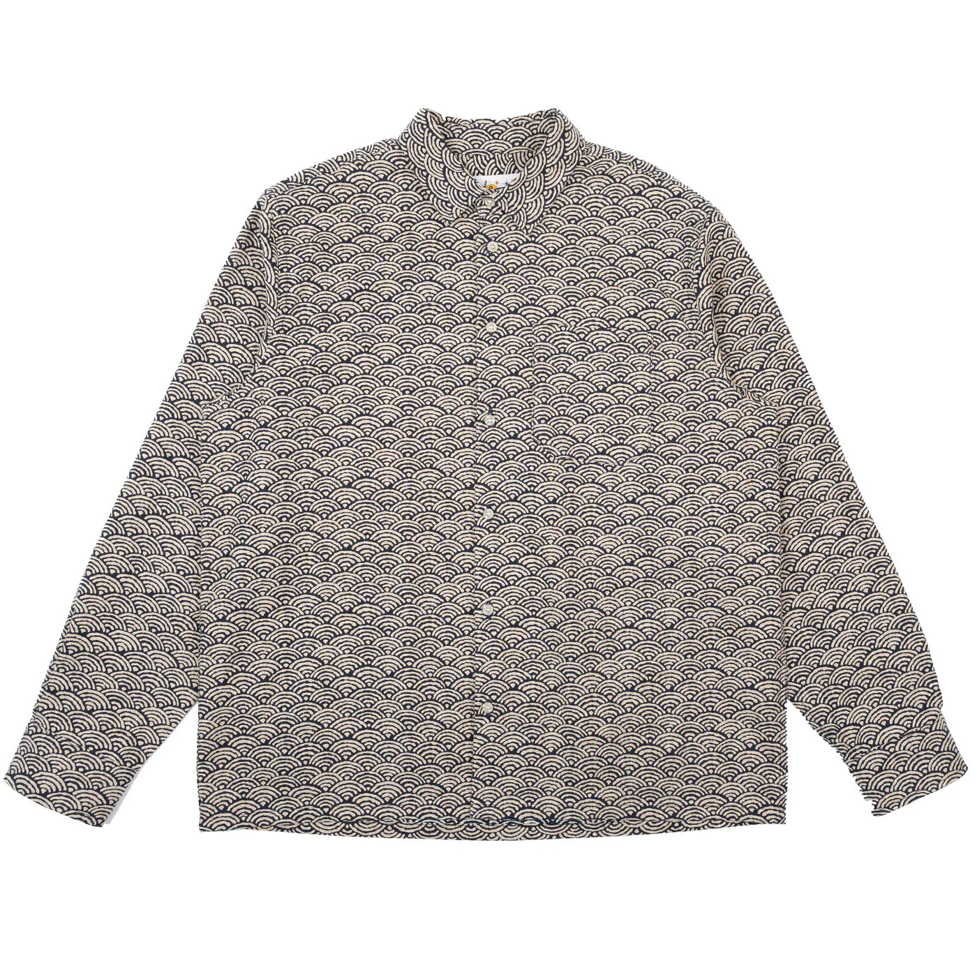 Naked & Famous - True Shirt in Indigo Seigaiha Waves