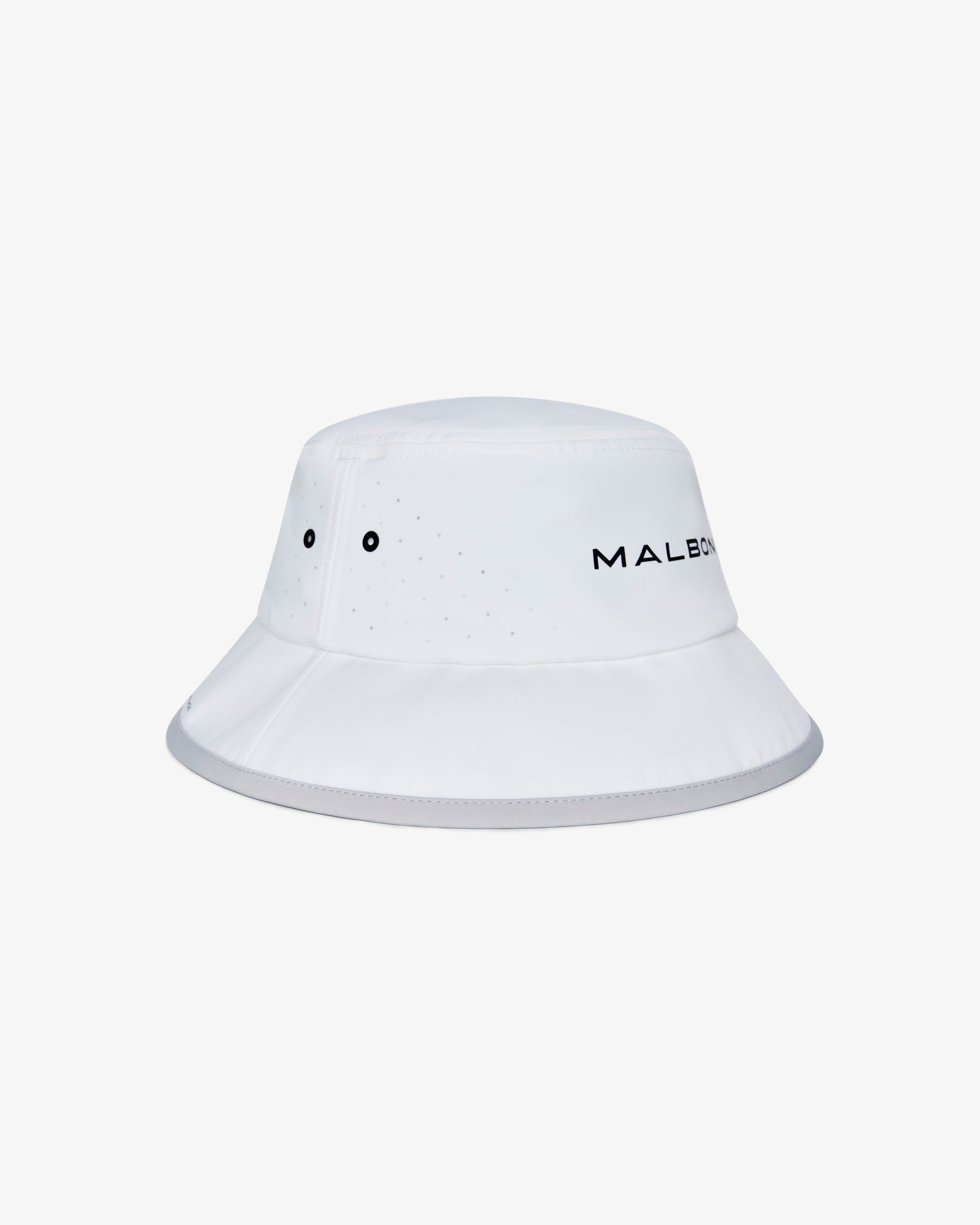 Malbon - Performance Tech Bucket Hat in White