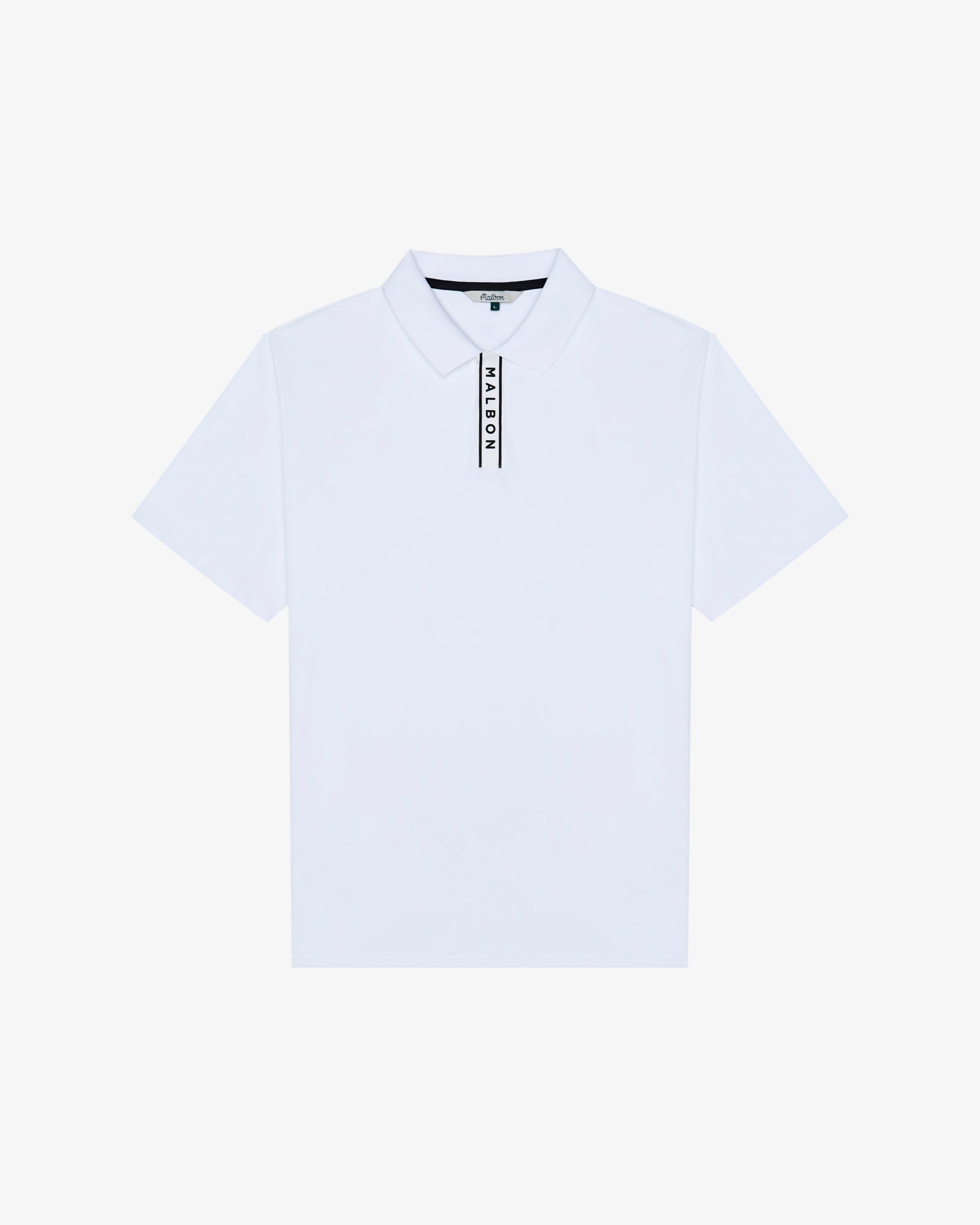Malbon - Block Placket Polo in White