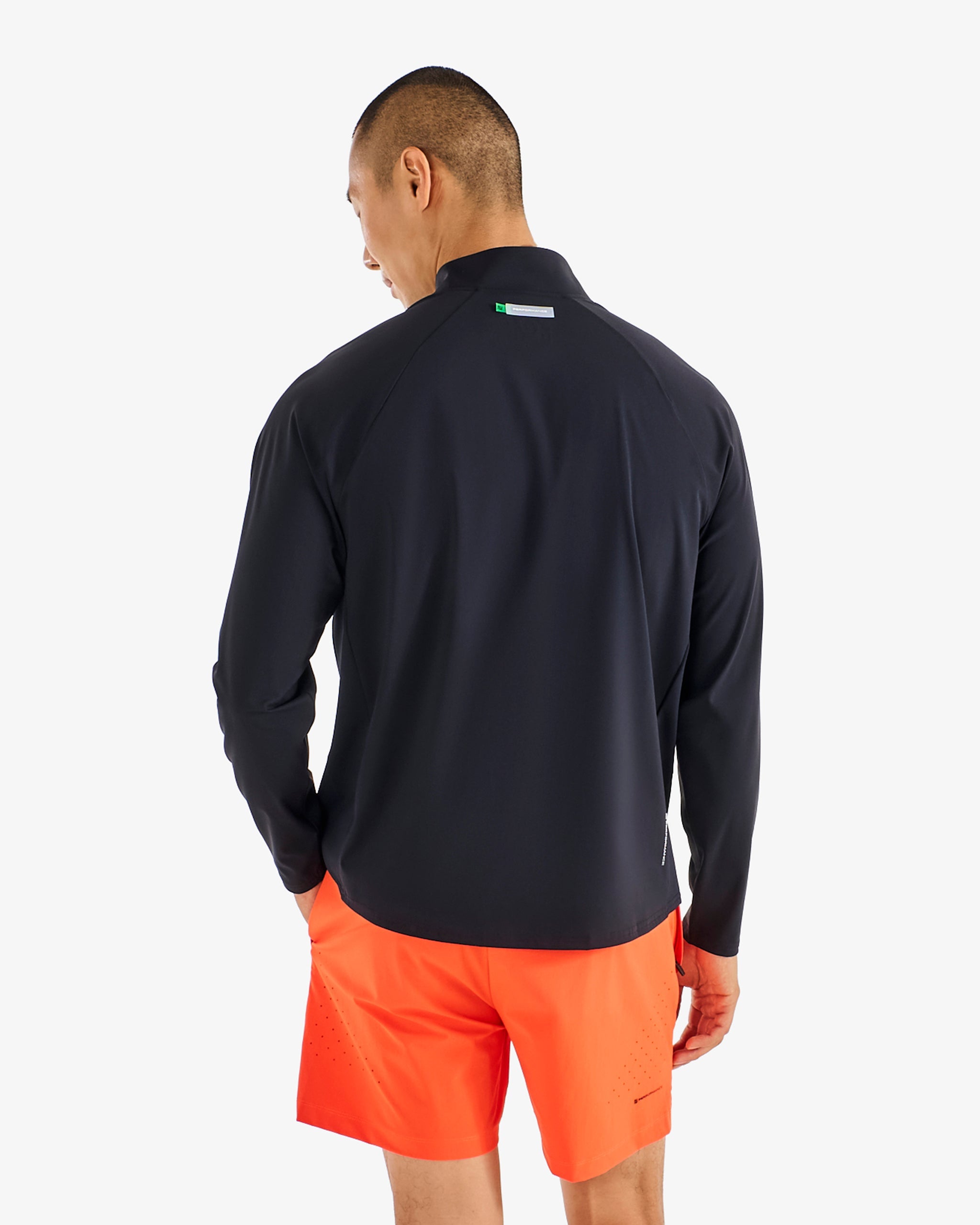 Malbon - Performance Raglan Quarter Zip in Black
