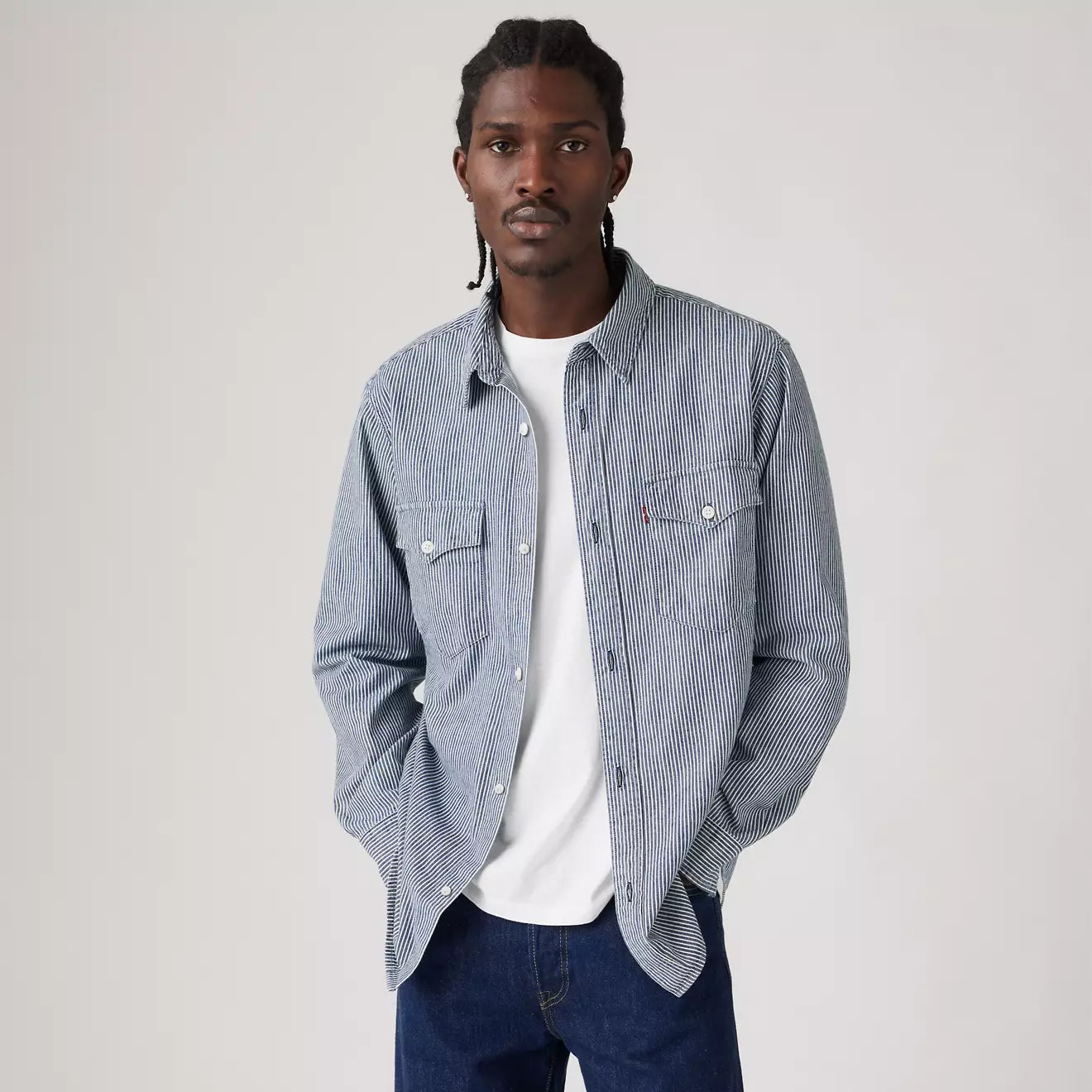 Levi’s - Relaxed Western Shirt in Dark Railroad Stripe