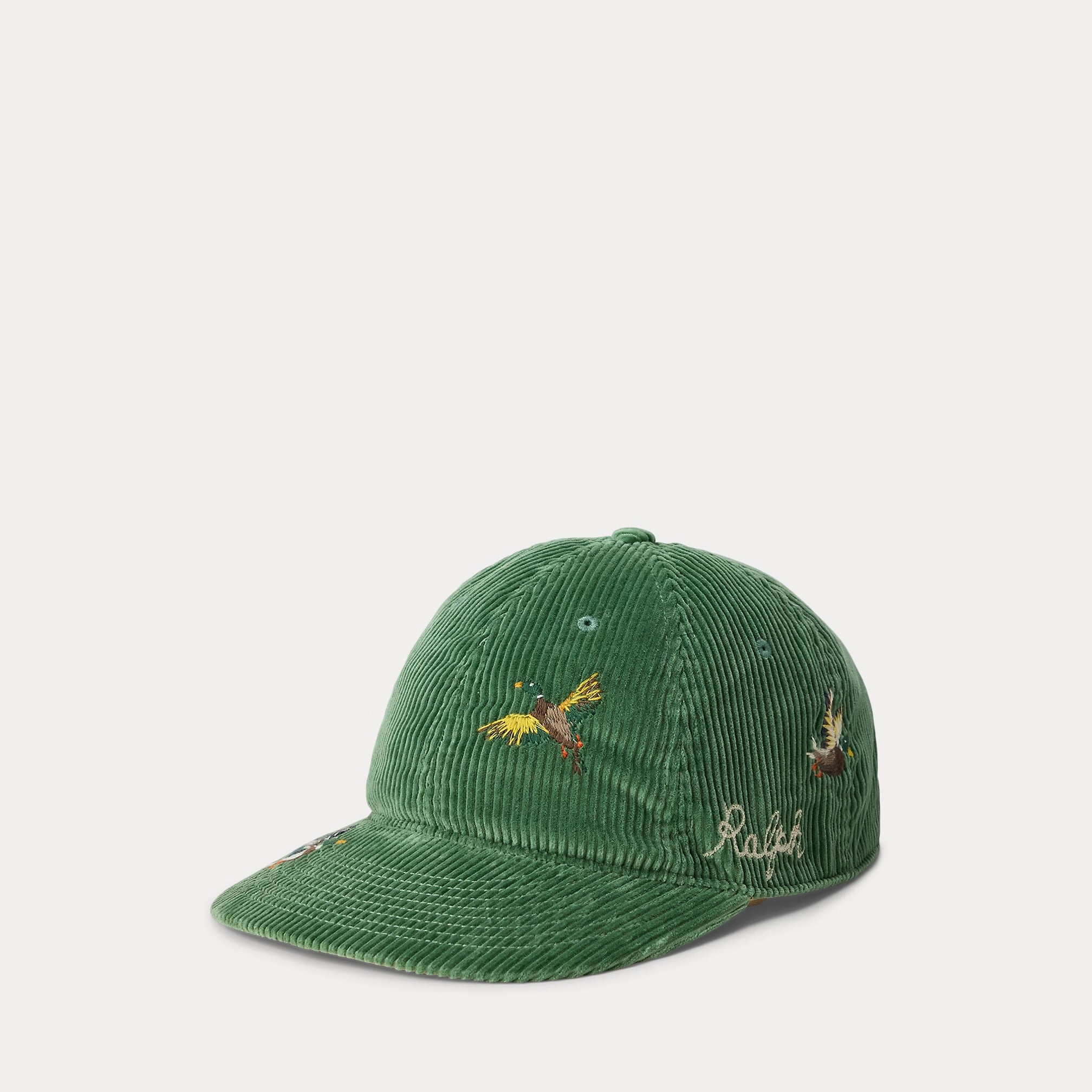 Polo Ralph Lauren - Duck-Embroidered Corduroy Ball Cap in Green
