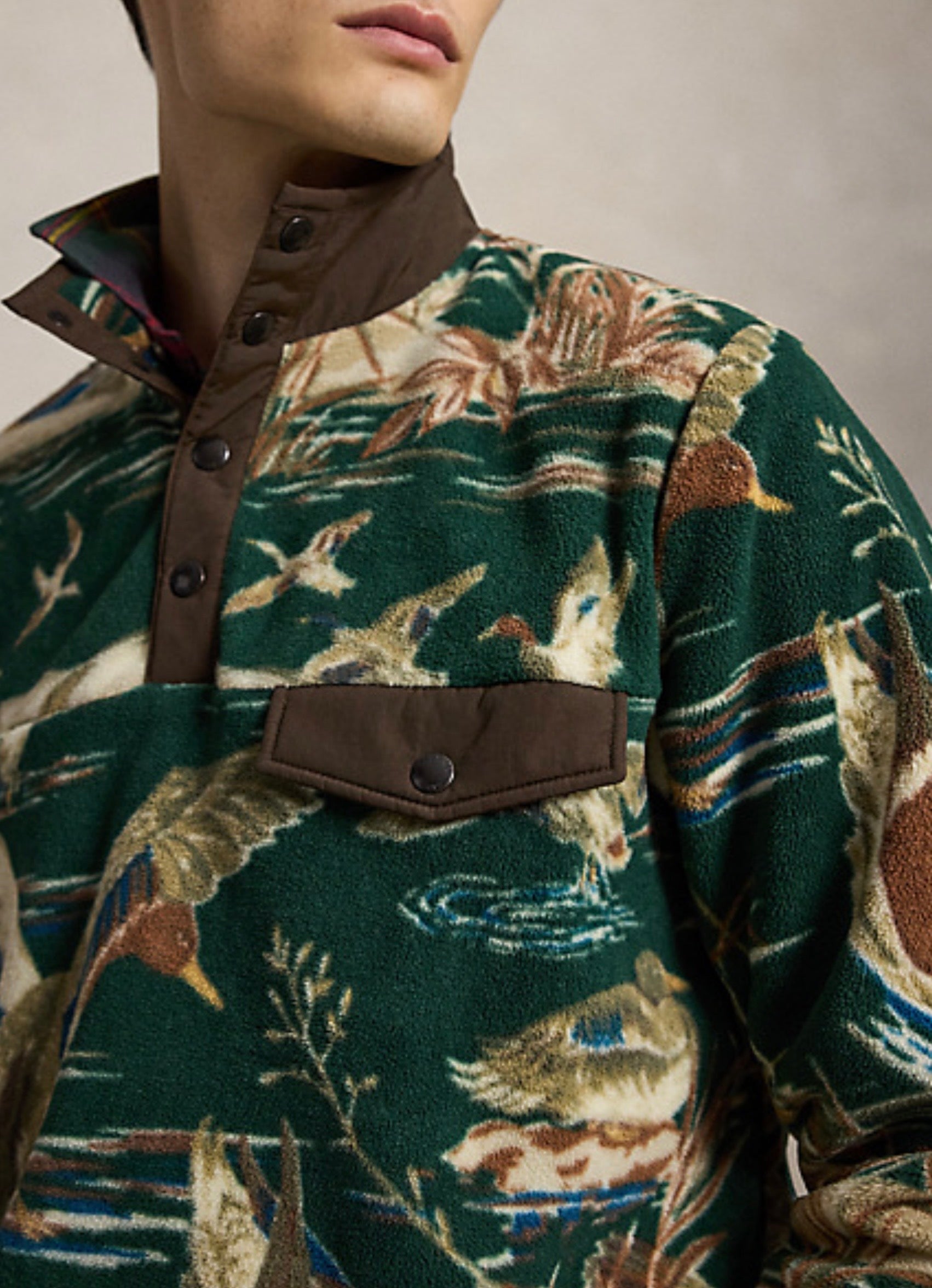 Polo Ralph Lauren - Duck-Print Brushed Fleece Pullover