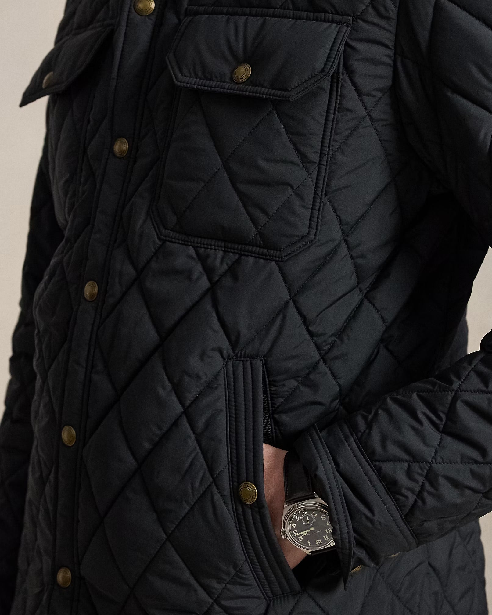 Polo Ralph Lauren - The Beaton Quilted Shacket in Black
