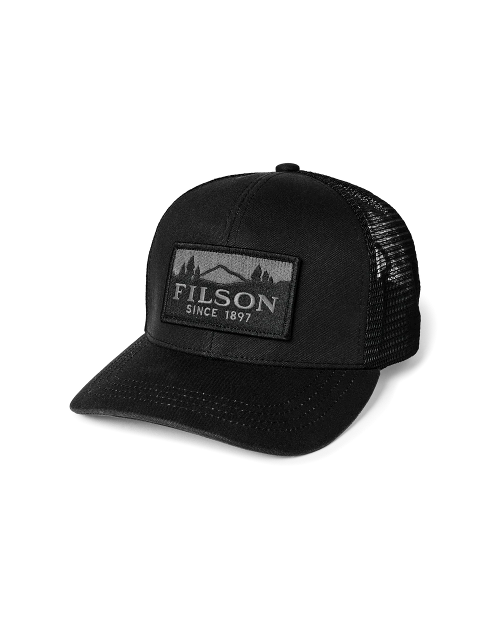 Filson - Scenic Waxed Logger Mesh Cap in Black