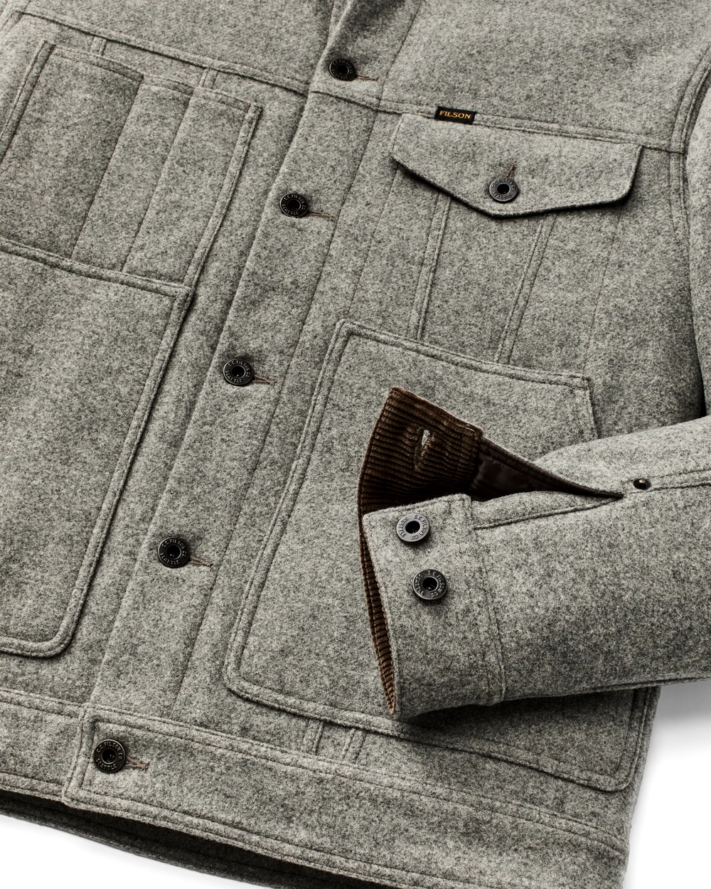 Filson - Spokane Insulated Short Cruiser in Vintage Heather Grey
