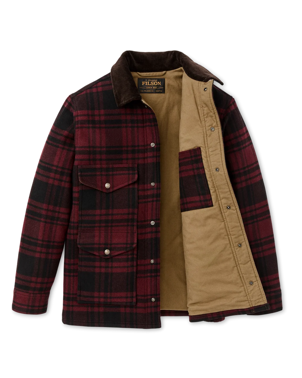 Filson - Spokane Insulated Cruiser in Port/Black Plaid
