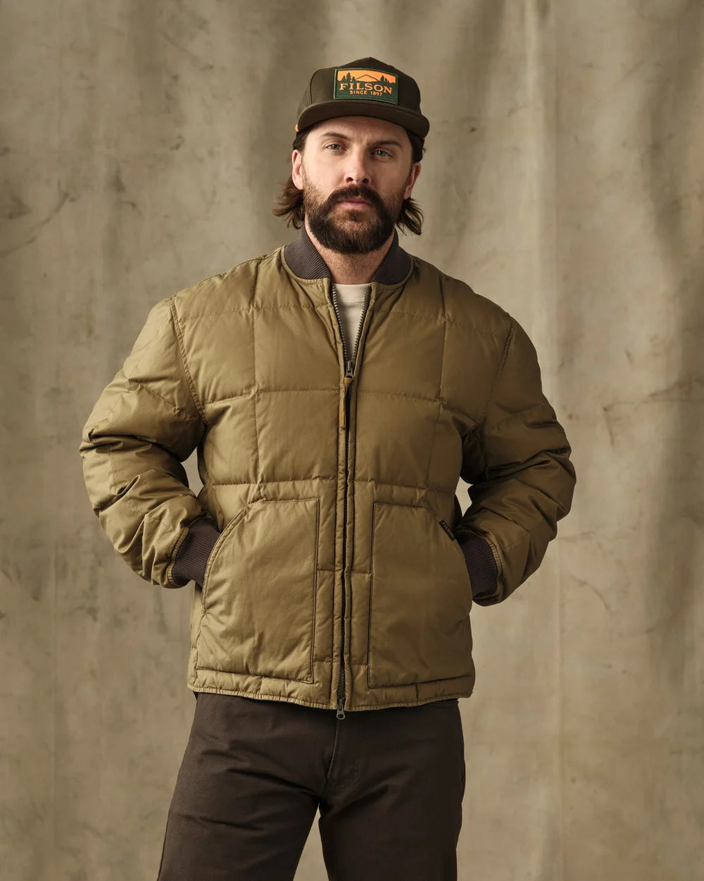 Filson - Heritage Cotton Down Jacket in Light Brown