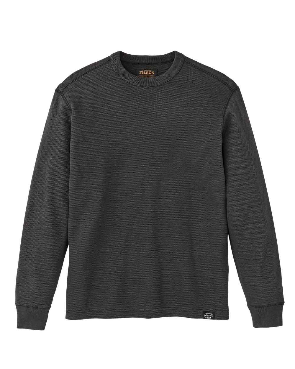 Filson - Waffle Knit Thermal Crewneck in Faded Black