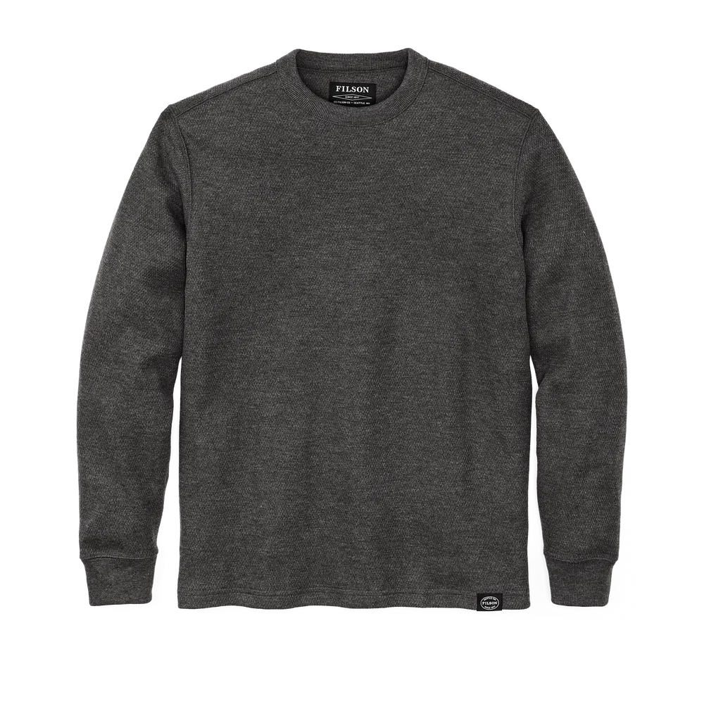 Filson - Waffle Knit Thermal Crewneck in Charcoal
