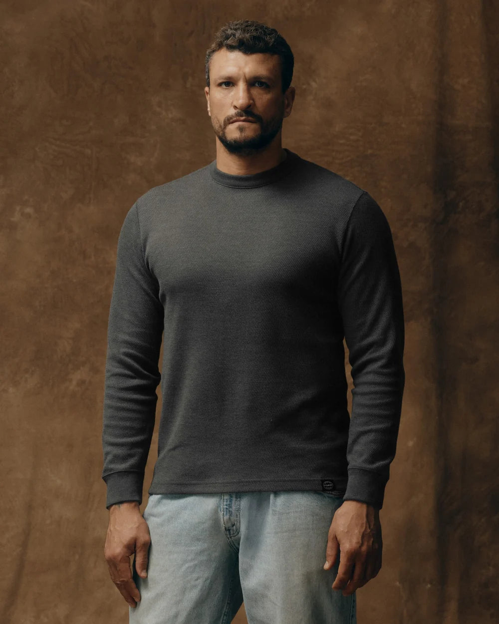 Filson - Waffle Knit Thermal Crewneck in Charcoal