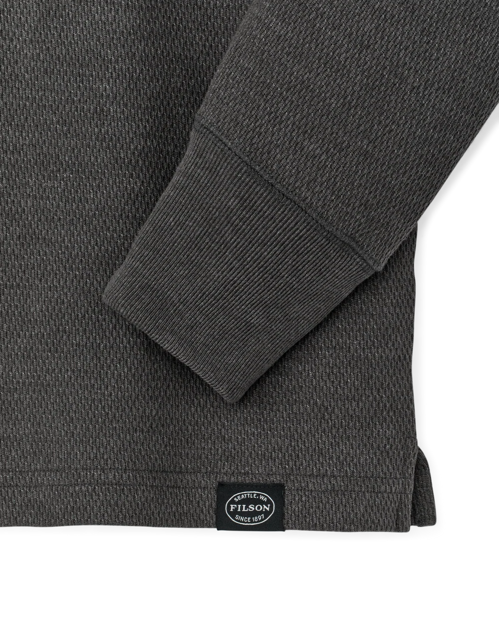 Filson - Waffle Knit Henley in Charcoal