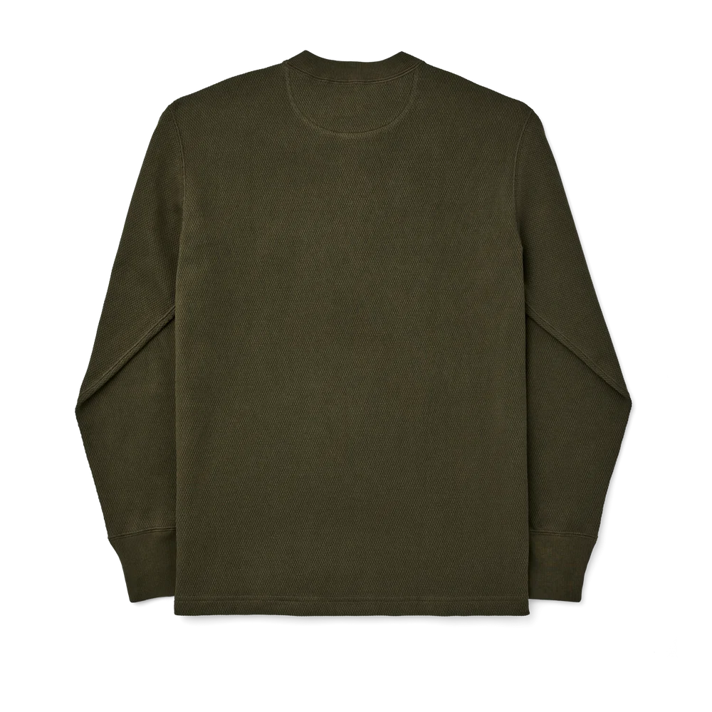 Filson - Waffle Knit Henley in Mossy Rock