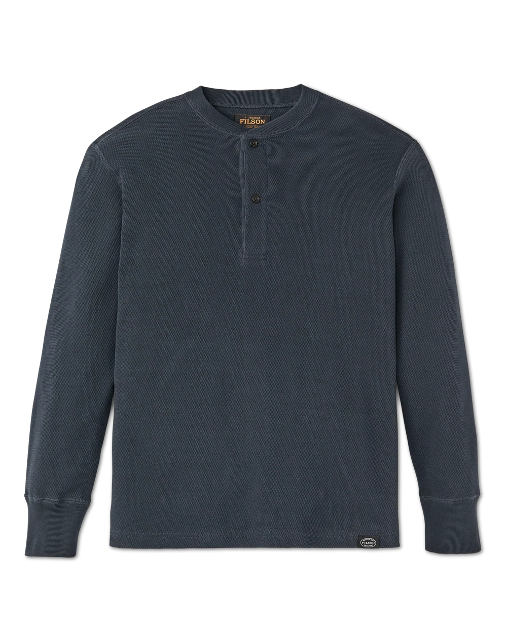 Filson - Waffle Knit Henley in Blue Mussel