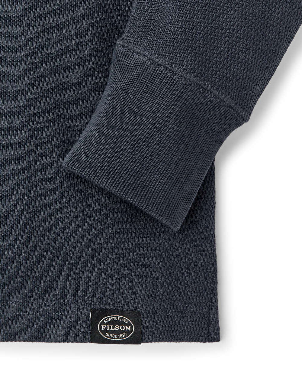 Filson - Waffle Knit Henley in Blue Mussel