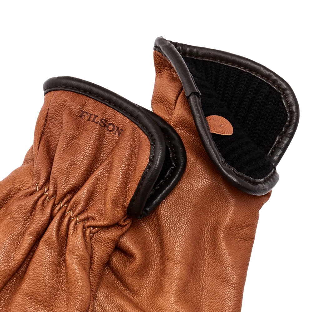 Filson - Original Lined Goatskin Gloves in Saddle Brown