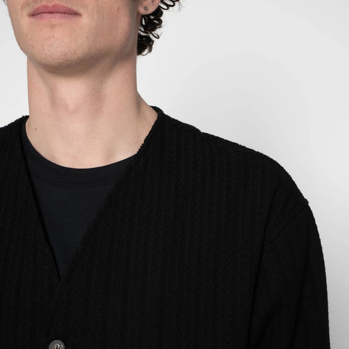 Naked & Famous Denim - Wise Guy Shirt in Black Sugiaya