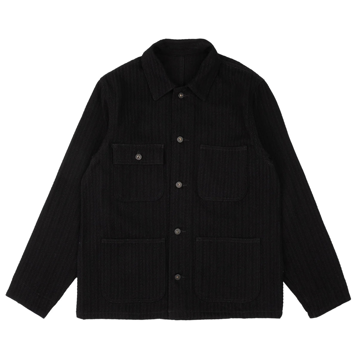 Naked & Famous Denim - Chore Coat in Black Sugiaya