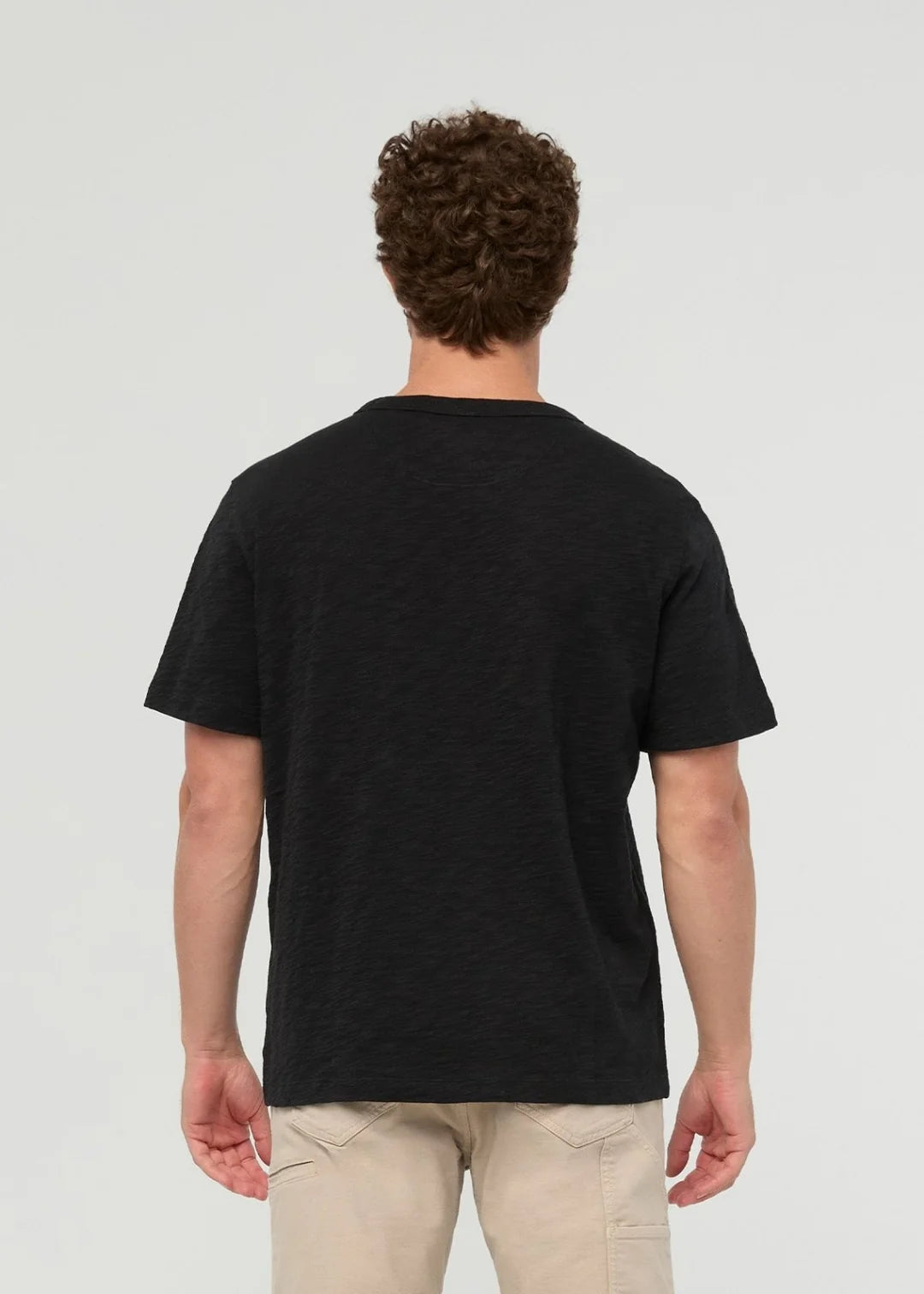 Duer - Midweight Slub Jersey Tee in Black