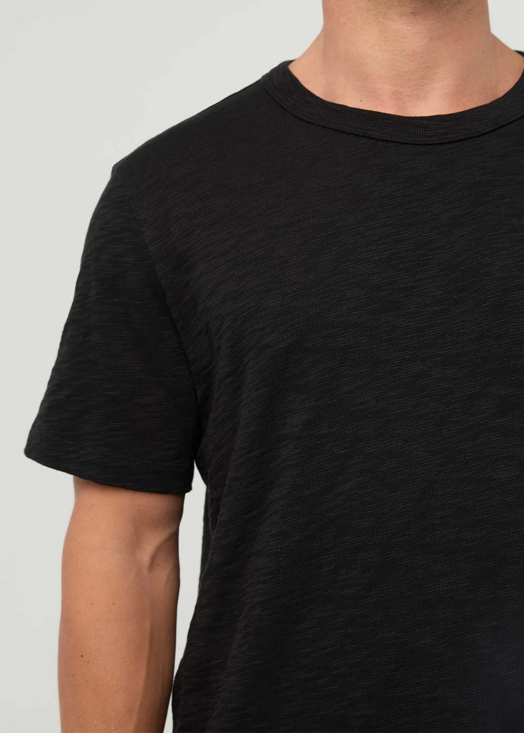 Duer - Midweight Slub Jersey Tee in Black