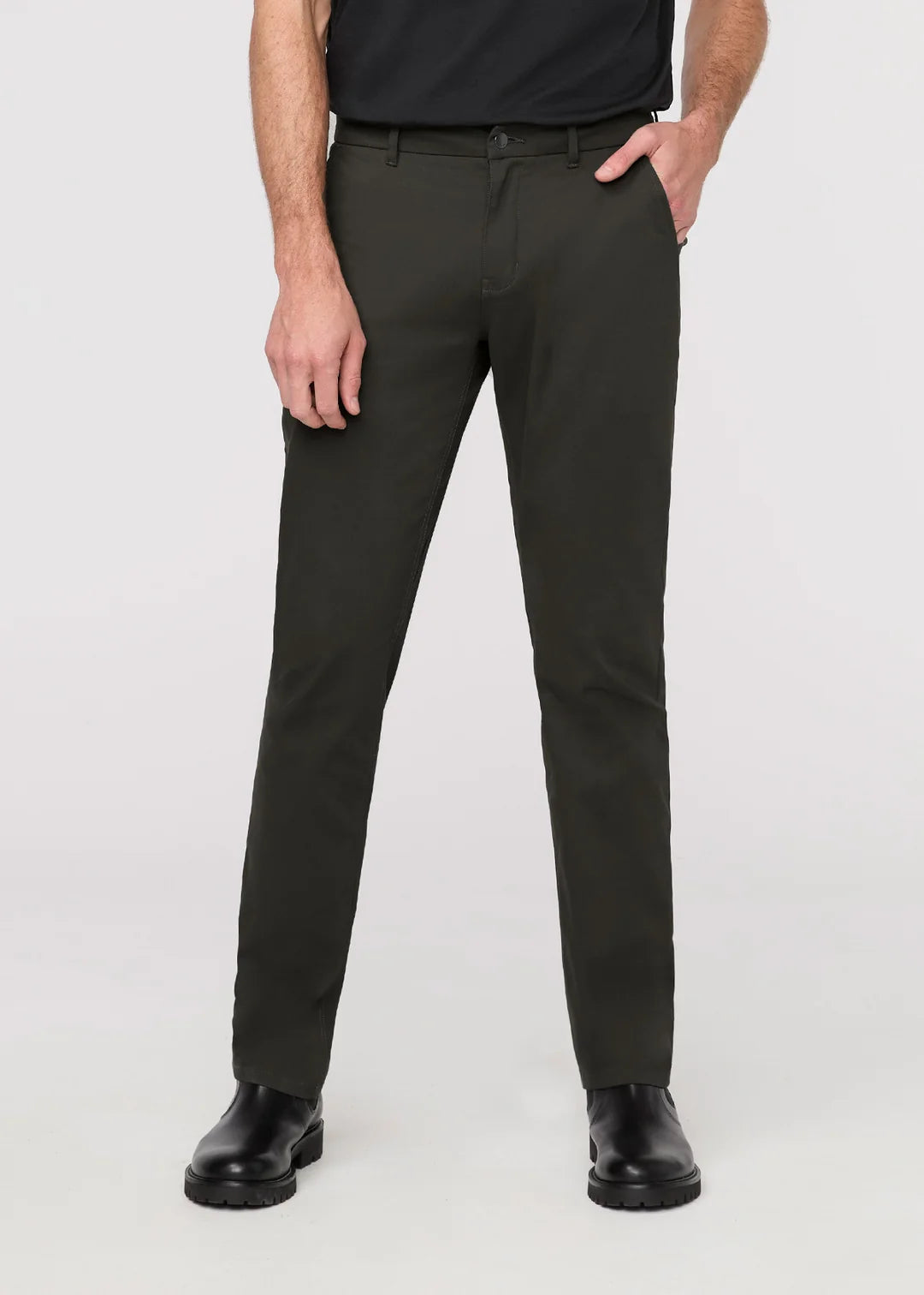 Duer - NuStretch Slim Straight Trouser in Evergreen