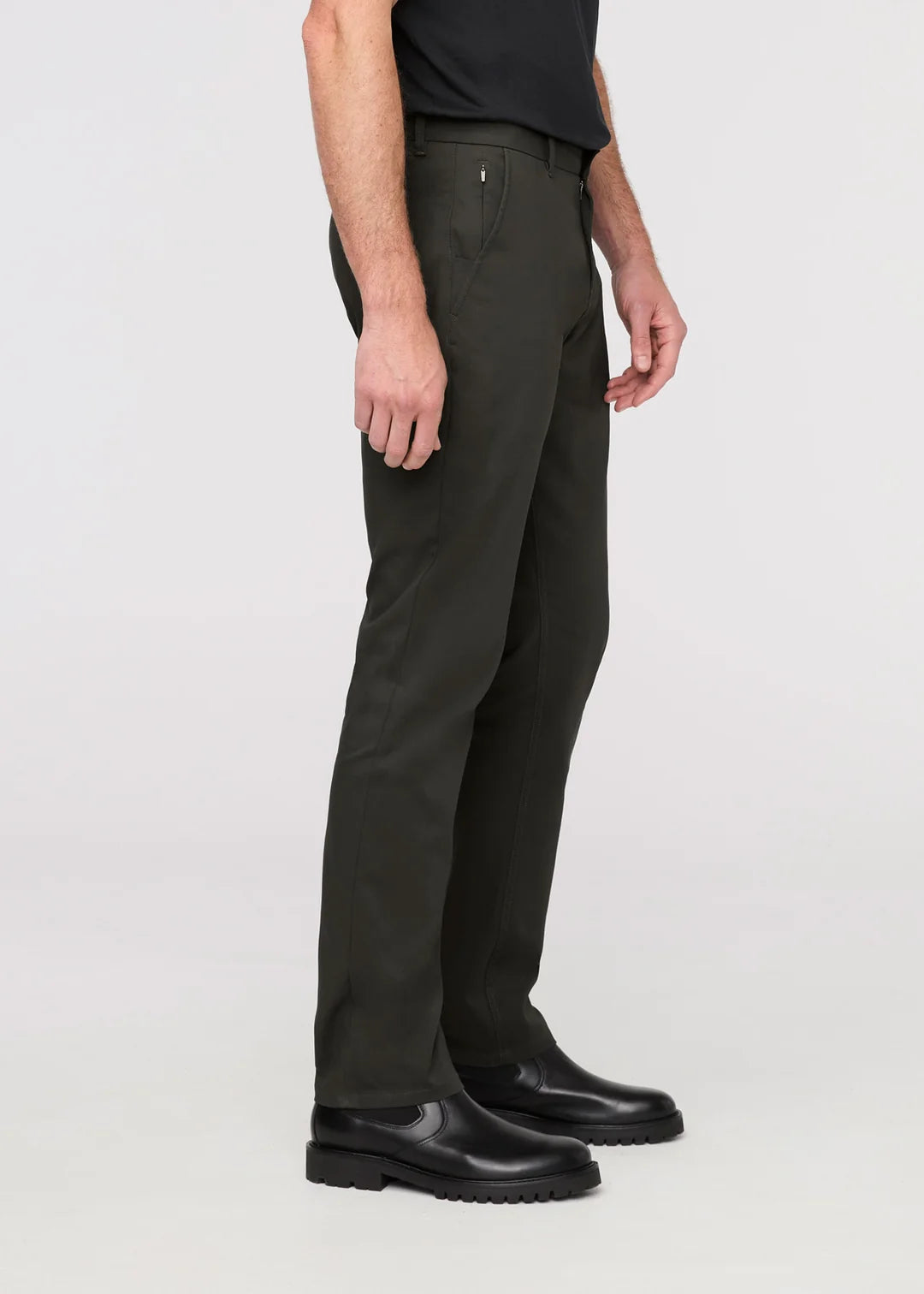 Duer - NuStretch Slim Straight Trouser in Evergreen