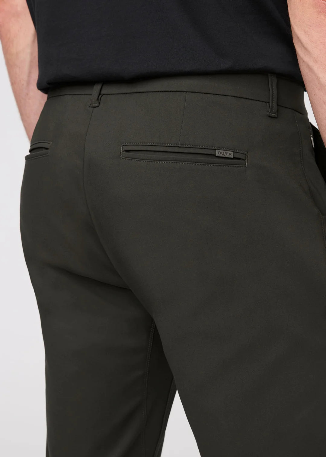 Duer - NuStretch Slim Straight Trouser in Evergreen