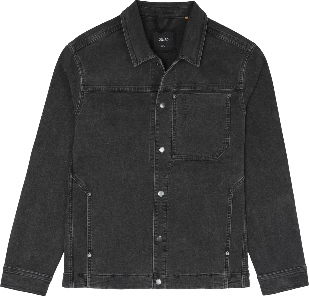 Duer - Stretch Canvas Work Jacket in Black