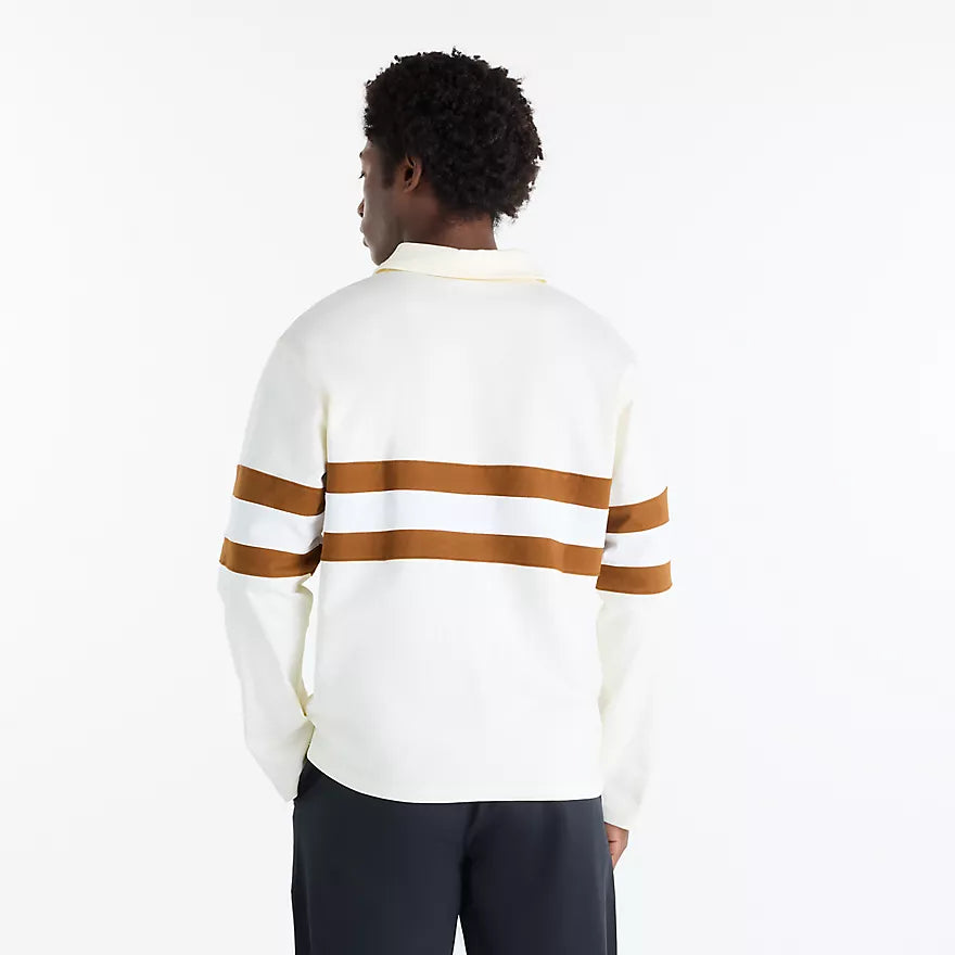 New Balance - Sport Legacy Rugby Shirt in Angora with Breakfast Tea