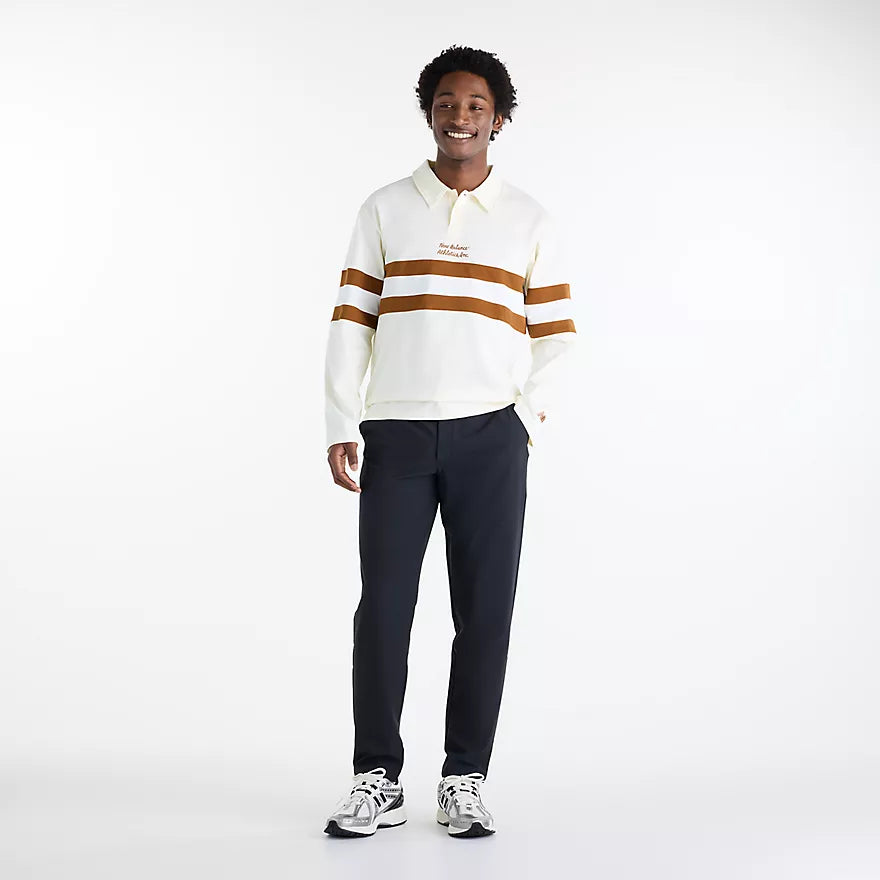 New Balance - Sport Legacy Rugby Shirt in Angora with Breakfast Tea