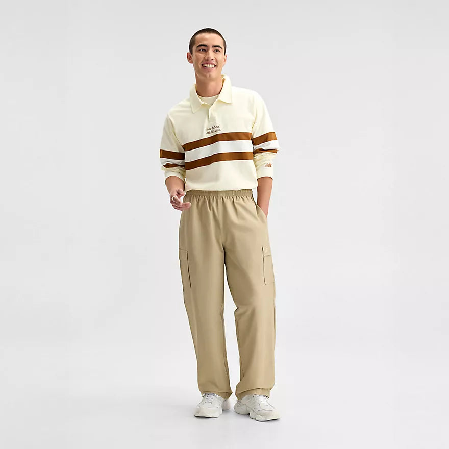 New Balance - Sport Legacy Rugby Shirt in Angora with Breakfast Tea