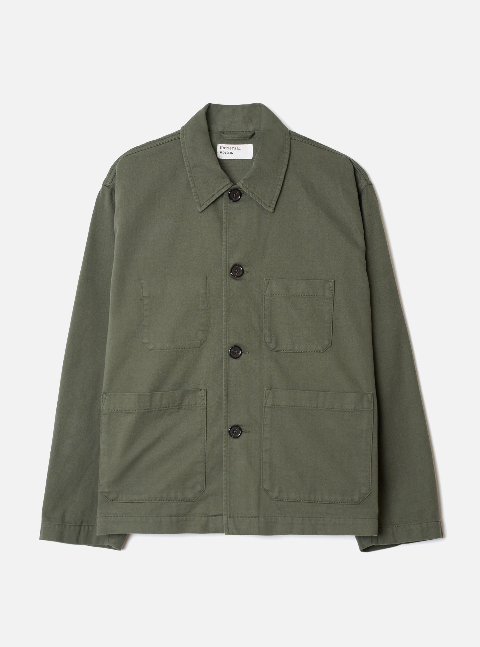 Universal Works - Ives Jacket in Olive Slub Sateen