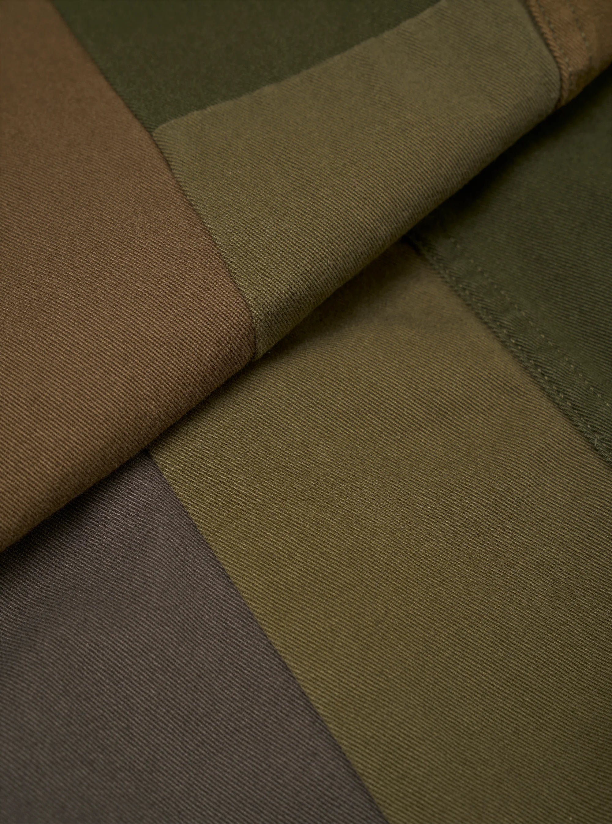 Universal Works - MW Fatigue Jacket in Olive Patchwork Twill