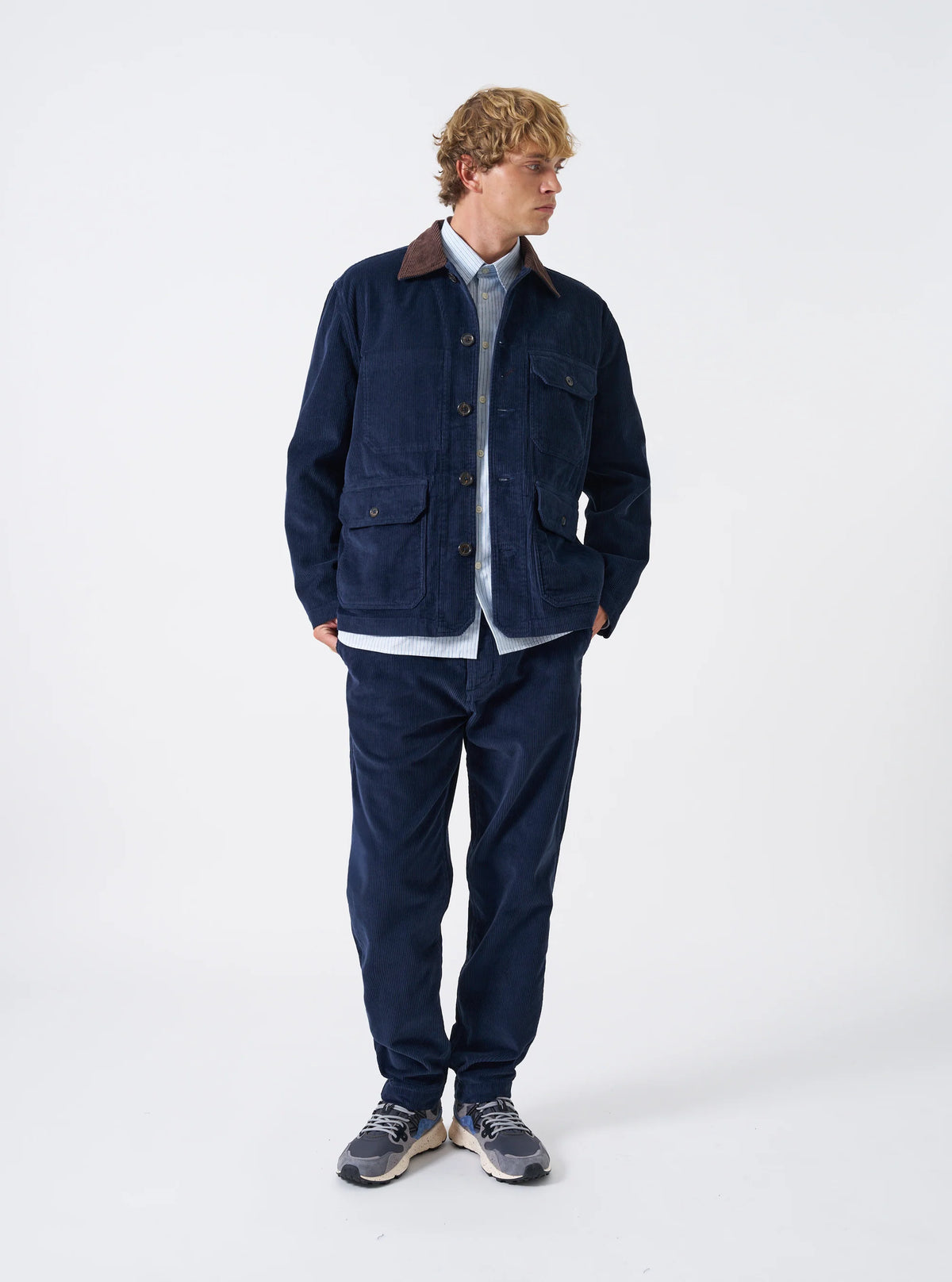 Universal Works - Utility Jacket in Dark Navy Cord
