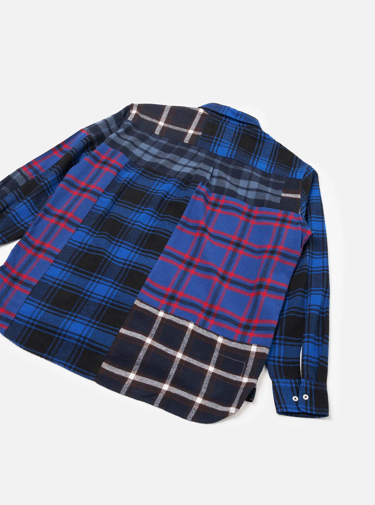Universal Works - Lazy Day Shirt in Blue Patchwork Check