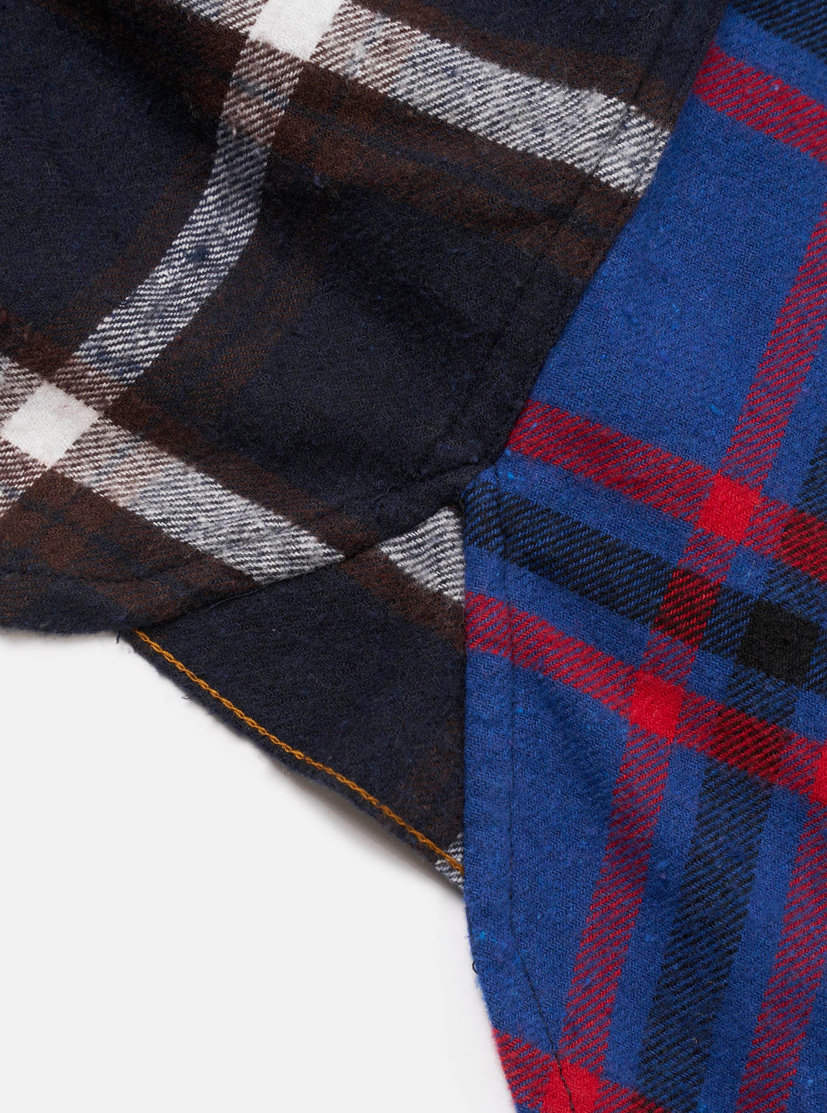 Universal Works - Lazy Day Shirt in Blue Patchwork Check
