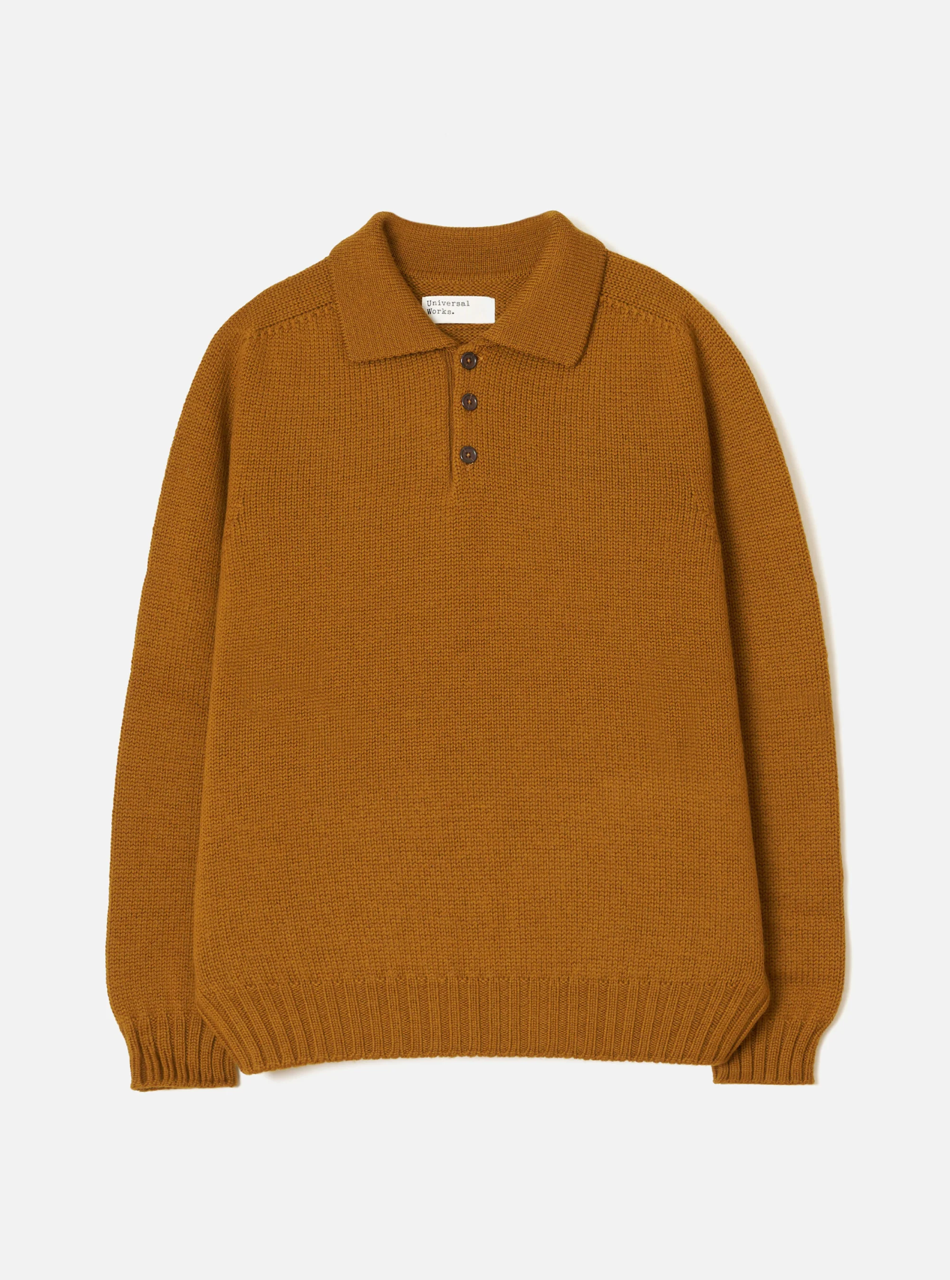 Universal Works - Curtis Sweater in Gold Shetland Wild