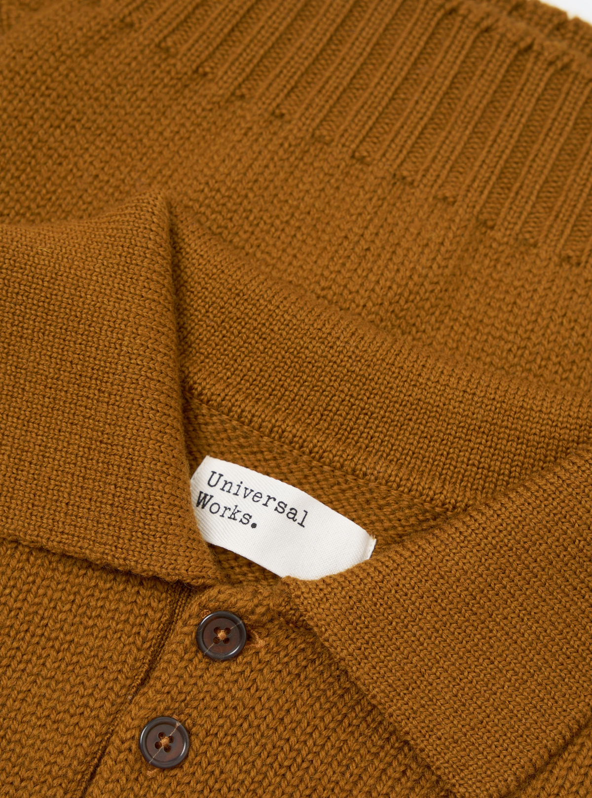 Universal Works - Curtis Sweater in Gold Shetland Wild