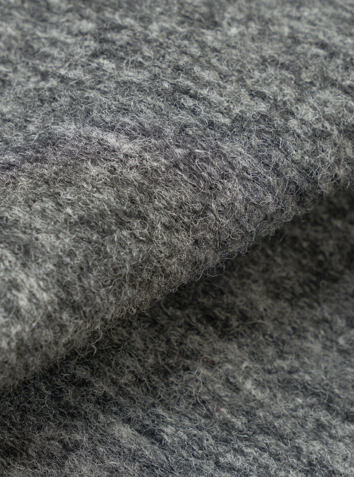 Universal Works - Advance Cardigan in Grey Marl Wool Mix Knit