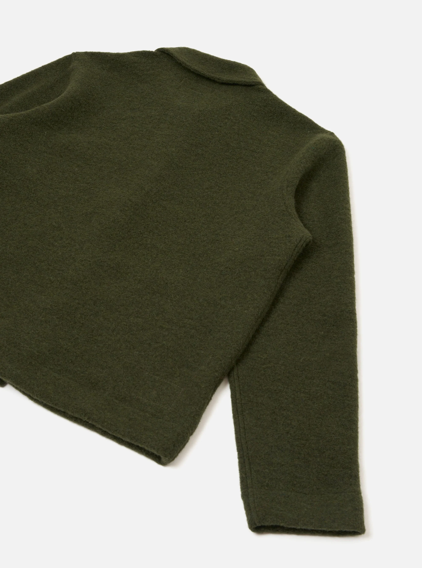 Universal Works - Uniform Jacket in Olive Wool Fleece