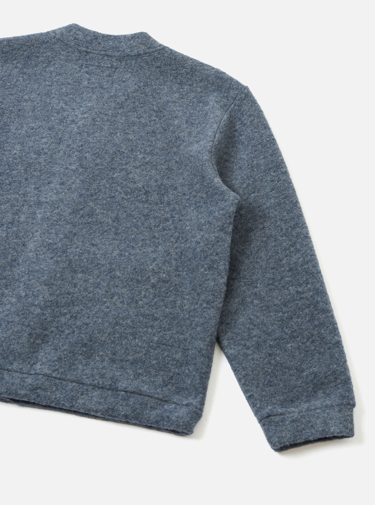 Universal Works - Advance Cardigan in Slate Blue Wool Fleece